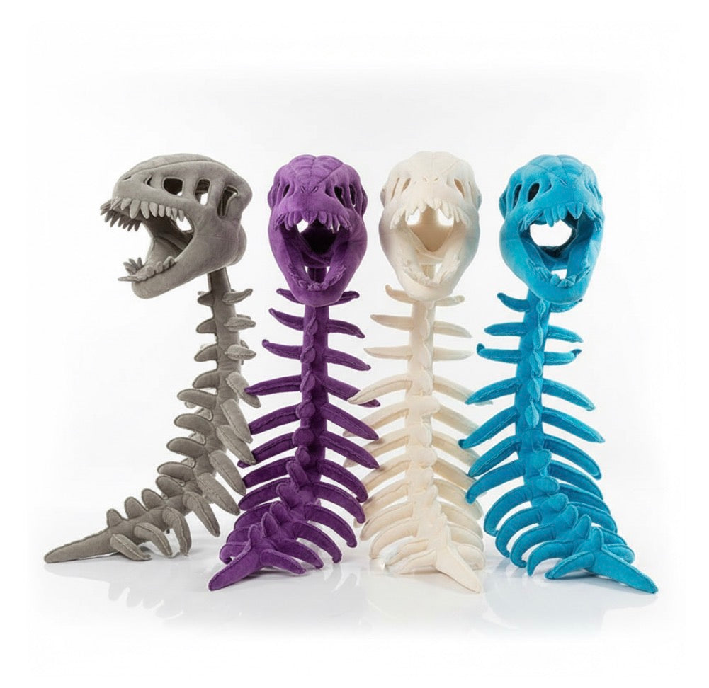 Dinosaur Skeleton Headgear Pillow - Discover Fun and Interactive Comfort in 4 Vibrant Colors Perfect for Parties and Relaxation!