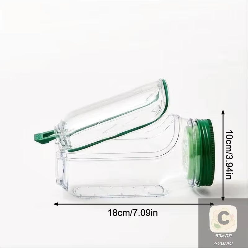 HUA Leakproof Breakfast Container - Keep Fruits and Salads Fresh with Reusable Plastic Crisper Jars