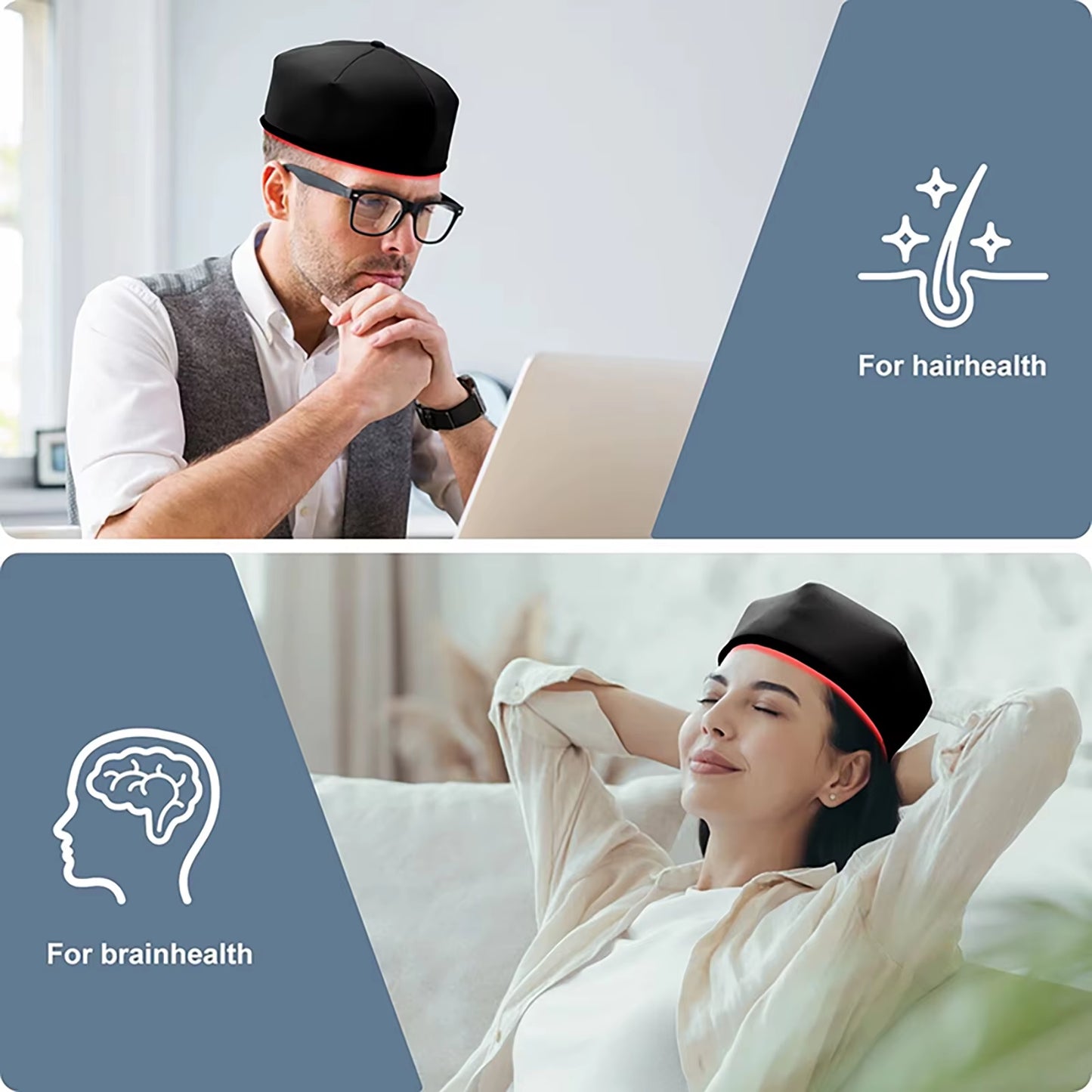 Revitalize Your Hair with the Red Light Therapy Hat - Near Infrared LED Treatment Cap for Hair Growth, Scalp Relaxation, and Loss Prevention